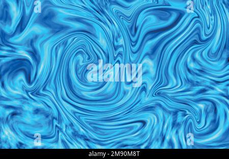 Consistenza liquida con increspature in diverse tonalità di blu Illustrazione Vettoriale