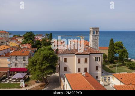 Vista su Parenzo, vista dalla Basilica Eufasiana Foto Stock