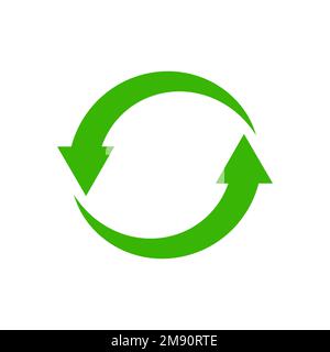 Vettore simbolo icona di riciclo. Pacchetto icone freccia di riciclaggio e rotazione Illustrazione Vettoriale