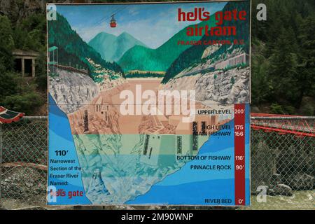 Hell's Gate Airtram nel Fraser Canyon, British Columbia, Canada Foto Stock