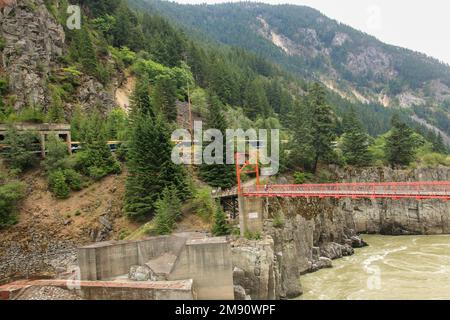 Hell's Gate Airtram nel Fraser Canyon, British Columbia, Canada Foto Stock