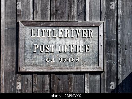 Little River (Mendocino County) è un piccolo insediamento sulla California state Highway 1 a sud di Fort Bragg. Foto Stock