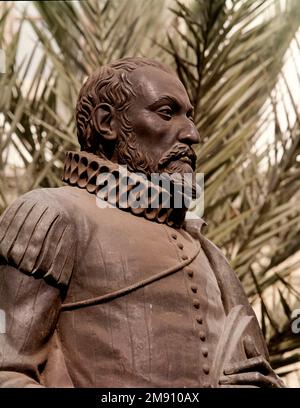 MONUMENTO A CERVANTES. Ubicazione: ESTERNO. Siviglia. Siviglia. SPAGNA. MIGUEL DE CERVANTES SAAVEDRA (1547-1616). Foto Stock