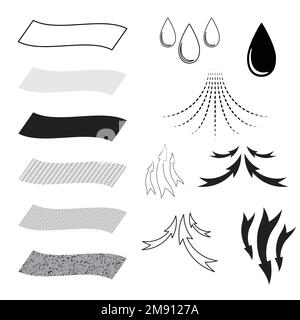 Set di texture per materiali stratificati Illustrazione Vettoriale