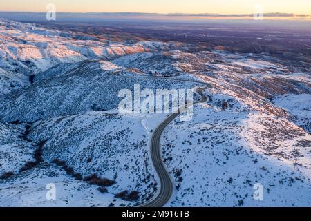 Bogus Basin Road a Boise Idaho Foto Stock