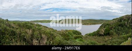 Es Grau, Minorca, le lagune del Parco Naturale di Albufera des Grau, Minorca, Isole Baleari, Spagna. Foto Stock