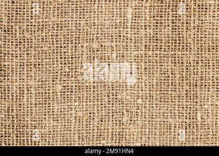 Closeup tela di iuta burlap, artigianato sfondo naturale Foto Stock