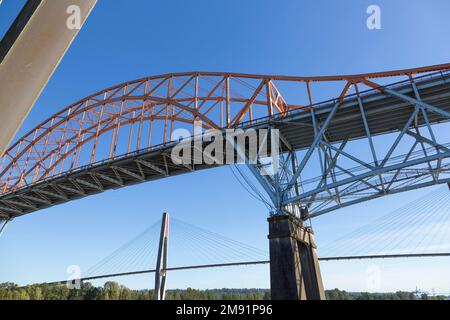 Ponte di Pattullo, Vancouver, Canada.j Foto Stock