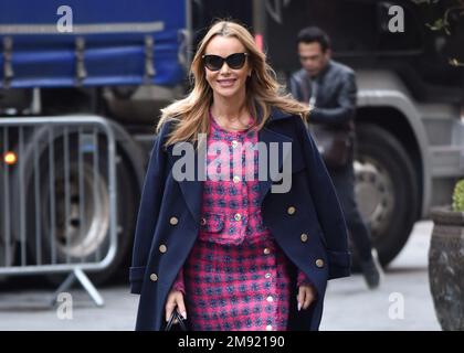 Londra, Regno Unito. 16th Jan, 2023. Amanda Holden presso i Global radio Studios di Londra. (Foto di James Warren/SOPA Images/Sipa USA) Credit: Sipa USA/Alamy Live News Foto Stock