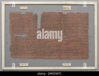 Snakebite Papyrus Snakebite Papyrus, 589-525 B.C.E. Papiro, inchiostro, totale: 10 5/8 x 68 7/8 pollici (27 x 175 cm). Egiziano, Classico, Antica Arte Vicino Orientale 589-525 B.C.E. Foto Stock