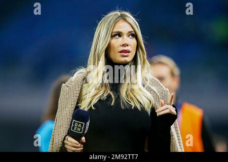 Diletta Leotta presentatore TV DAZN durante la Serie Una partita di calcio tra SSC Napoli e Juventus. Napoli ha vinto 5-1. Foto Stock