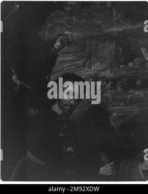 San Isidoro il contadino Sconosciuto. San Isidore il contadino, ca. 1750. Olio su tela, 31 1/8 x 24 1/4in. (79,1 x 61,6cm). DIPINTI NELLE CASE COLONIALI SPAGNOLE l'enorme numero di dipinti acquisiti da collezionisti privati nella coloniale spagnola America è confermato da prove in testamentario, dote, e altri documenti del periodo. Dai centri urbani alle zone di frontiera, dipinti di artisti europei e del nuovo mondo raffiguranti soggetti religiosi e secolari decorarono le case di Creolo, della Penisola Spagnola, del Mestizo (gente di razza mista), e degli indigeni uomini e donne. I cinque dipinti andini su t Foto Stock