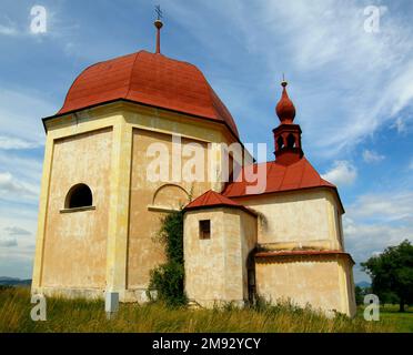 Immagine della Cappella della Visitazione Barocca vicino al villaggio di Slavetin, repubblica Ceca Foto Stock