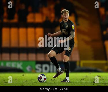 Burslem, Regno Unito. 16th Jan, 2023. Frankie Kent di Peterborough United durante la partita della Sky Bet League 1 Port vale vs Peterborough a vale Park, Burslem, Regno Unito, 16th gennaio 2023 (Photo by Nick Browning/News Images) a Burslem, Regno Unito il 1/16/2023. (Foto di Nick Browning/News Images/Sipa USA) Credit: Sipa USA/Alamy Live News Foto Stock