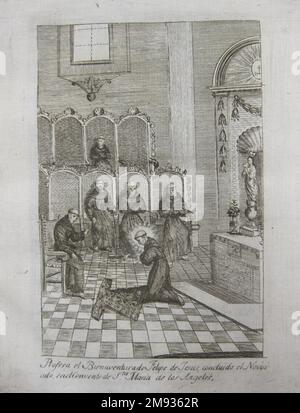 Vita di San Filippo di Gesù (Vida de San Felipe de Jesus) José Montes de Oca (messicano, attivo ca. 1788-1820). Vita di San Filippo di Gesù (Vida de San Felipe de Jesus), 1801. Stampe incise su carta bianca antica, rilegatura moderna, formato copertina: 9 1/8 x 6 7/16 cm (23,2 x 16,4 cm). Questi tre oggetti raccontano la storia del patriottismo creolo degli inizi del diciannovesimo secolo del Messico. Il movimento per l'indipendenza messicano fu alimentato da Creoles, che spesso si negò una voce nel governo coloniale. L'atto di indipendenza del 1821 formalizzò l'indipendenza che era stata dichiarata nel 1810 e fu firmata da m. Foto Stock