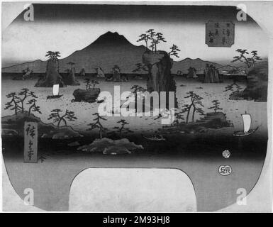 Matsushima nella provincia di Oshu Utagawa Hiroshige (Ando) (giapponese, 1797-1858). Matsushima nella provincia di Oshu, ca. 1855 (design); impressione successiva. Stampa a blocchi di legno a colori su carta, larghezza: 11 5/8" (29,5 cm). Arte asiatica ca. 1855 (design); impressione successiva Foto Stock