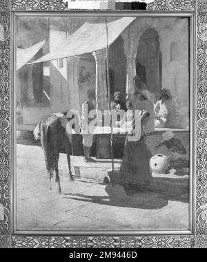 Negozio nativo a Bombay, India (Gwalior) Edwin Lord Weeks (americano, 1849-1903). Negozio nativo a Bombay, India (Gwalior), n.d. Olio su tela, 39 1/8 x 31 5/8 poll. (99,4 x 80,3 cm). Arte americana n.d. Foto Stock