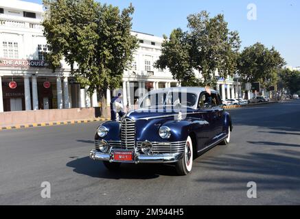 Nuova Delhi, India. 15th Jan, 2023. Un'auto vecchia durante il rally di auto d'epoca del 56th a Nuova delhi (Credit Image: © Indraneel Sen/Pacific Press via ZUMA Press Wire) SOLO PER USO EDITORIALE! Non per USO commerciale! Foto Stock