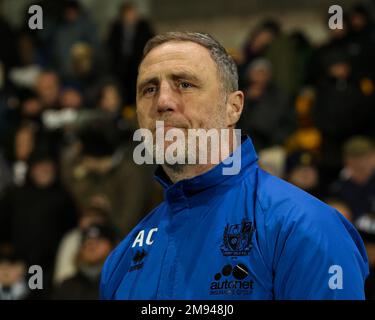 Burslem, Regno Unito. 16th Jan, 2023. Andy Crosby, assistente di Port vale durante la partita della Sky Bet League 1 Port vale vs Peterborough a vale Park, Burslem, Regno Unito, 16th gennaio 2023 (Photo by Nick Browning/News Images) a Burslem, Regno Unito il 1/16/2023. (Foto di Nick Browning/News Images/Sipa USA) Credit: Sipa USA/Alamy Live News Foto Stock