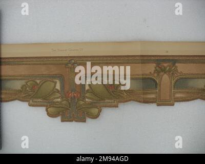 Carta da parati Frieze Paper S. A. Maxwell Company. , prima metà del 20th ° secolo. Carta stampata Arti decorative prima metà del 20th ° secolo Foto Stock