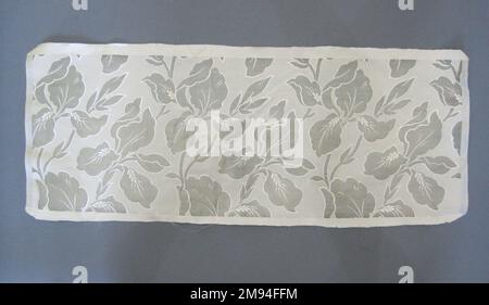 Swatch tessile , 1950s a 1960s. Seta, 23 x 9 pollici (58,4 x 22,9 cm). da 1950s a 1960s Foto Stock