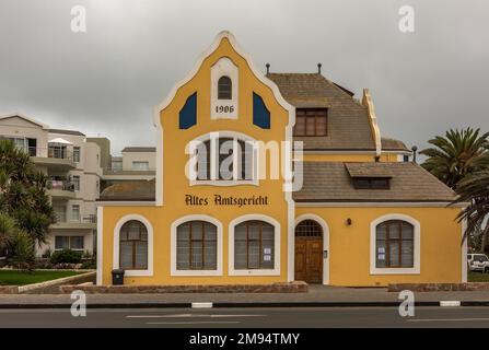 Vecchia casa storica a Swakopmund, Namibia Foto Stock