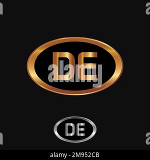 Logo automobilistico in oro e argento con un concetto elegante e lussuoso. Illustrazione Vettoriale
