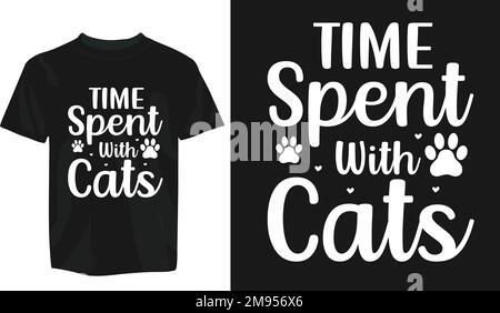 Funny Cat typography SVG Bundle, Cat SVG, Kitten SVG, Cat lady svg, Crazy Cat lady svg, Cat lover svg, cats svg, kitty svg, Cut file Cricut, Silhouett Illustrazione Vettoriale