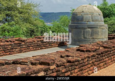 08 23 2015 III secolo d.C. rovine di Nagarjunakonda, Nagarjuna Sagar Andhra Pradesh, India, Asia, India, Asia, Asia, Asia Foto Stock