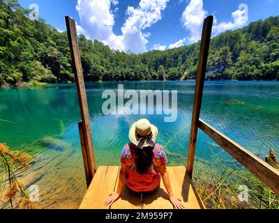 Laghi di Montebello, Chiapas, Messico vicino al confine guatemalteco Foto Stock