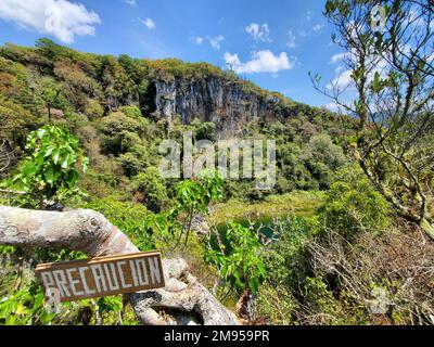 Rovine maya Chinkultic vicino al lago Montebello, Chiapas, Messico Foto Stock