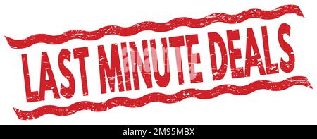 LAST MINUTE TRATTA testo scritto su linee rosse timbro segno. Foto Stock