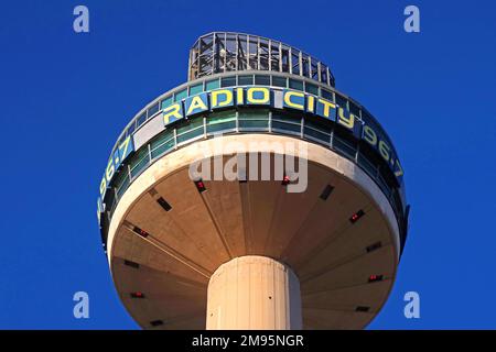 St Johns Beacon Viewing Gallery, radio City 96,7 Tower, St Johns Beacon, 1 Houghton St, Liverpool, Merseyside, INGHILTERRA, REGNO UNITO, L1 1RL Foto Stock