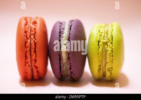 Macaron dolci tradizionali tipici francesi Foto Stock