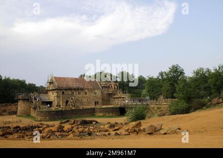 Sito medievale Guédelon Castello. Puisaye. Yonne. Borgogna. Francia. Europa. Foto Stock