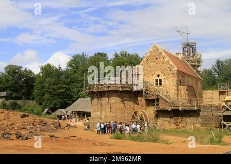 Sito medievale Guédelon Castello. Puisaye. Yonne. Borgogna. Francia. Europa. Foto Stock