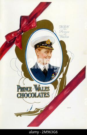 EDOARDO VIII come Principe di Galles come idolo scatola di cioccolato Foto Stock