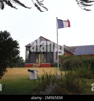 NAPOLEONE i COLLOCA Longwood House, una delle residenze di Napoleone Bonaparte, durante il suo esilio di 6 anni sulla remota isola di San Helena, Oceano Atlantico meridionale Foto Stock