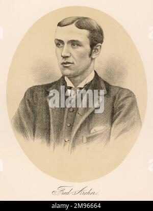 FREDERICK JAMES ARCHER ha avuto un successo fenomenale nel campo della jockey dagli anni '1860s agli anni '1880s. Suicidio commesso dopo la morte della moglie, e a causa di cattiva salute attraverso una dieta eccessiva. Foto Stock