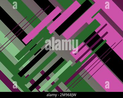 Sfondo vettoriale astratto di strisce colorate. Ripetizione geometrica delle linee intersecanti. Illustrazione Vettoriale