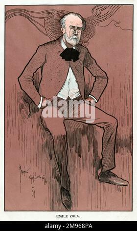 Emile Zola (1840 - 1902). Romanziere francese. Foto Stock