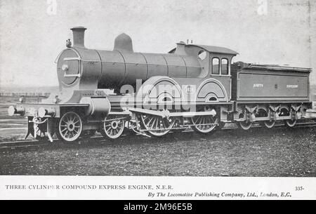 Locomotiva n. 1619 3 cilindri composto motore express Foto Stock