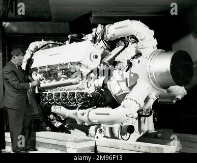 Napier Deltic motore T18-37C, Jim Shortall con una super unità pumper Foto Stock