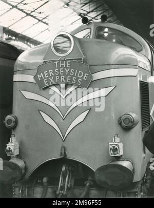 La locomotiva Merseyside Express Deltic DP1 Foto Stock