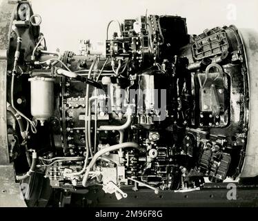 Westminster Eland motore, EL 131 dritta vista lato destro motore, Baia del compressore Foto Stock