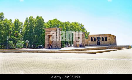 Tempio di Debod a Madrid, Spagna, Europa Foto Stock