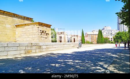 Tempio di Debod a Madrid, Spagna, Europa Foto Stock