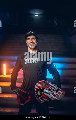 Edgar Torronteras in posa in una sessione fotografica. Foto Stock