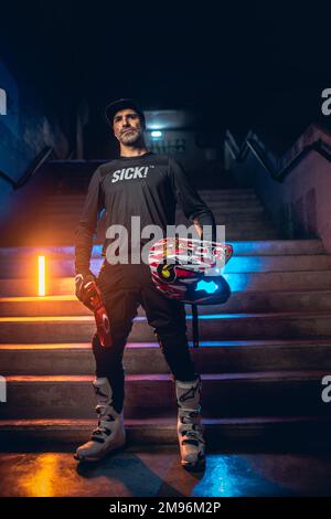 Edgar Torronteras in posa in una sessione fotografica. Foto Stock