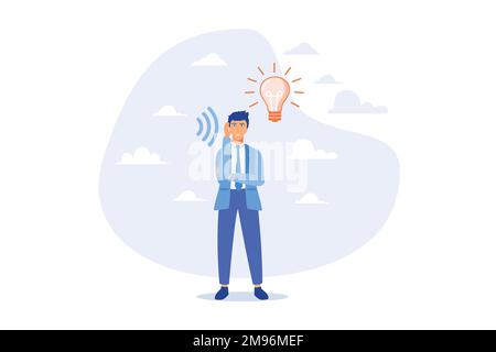 Ascolto attivo, capacità di comunicazione per elaborare le informazioni per l'efficacia del lavoro, coinvolgere o conoscere il concetto di discussione o conversazione, flat vector Illustrazione Vettoriale